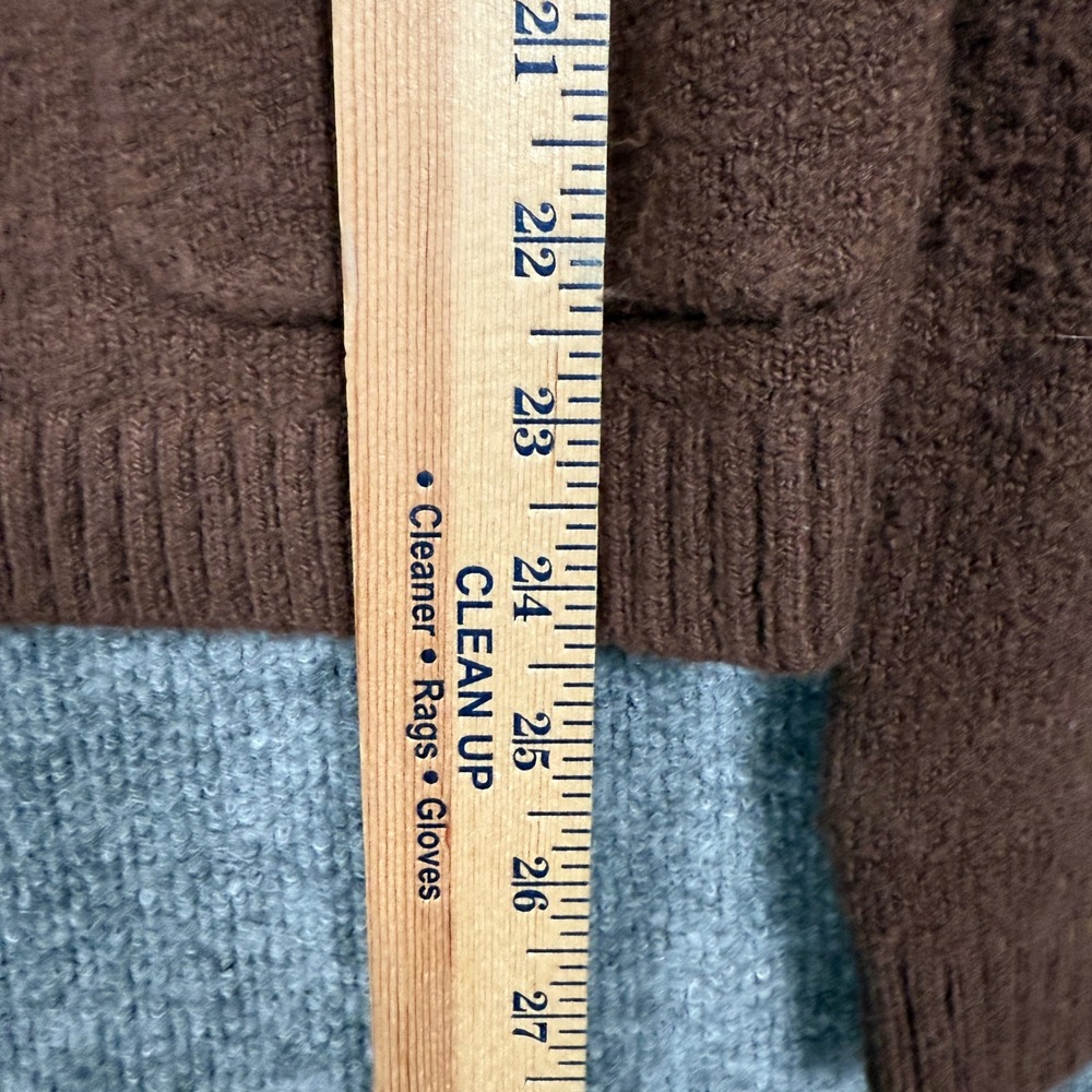 Talbots Size Large Cardigan Sweater Burnt Orange Buttons Cotton Wool Nylon Blend - Picture 7 of 8